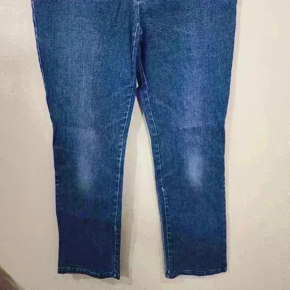 p7079 J. Crew hight Waist blue straight leg denim jean size 8 - Picture 7 of 7